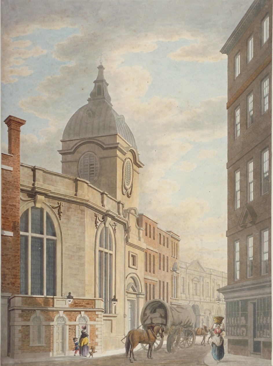 Church of St Benet Fink, Threadneedle Street, City of London, 1797 by Thomas Malton II