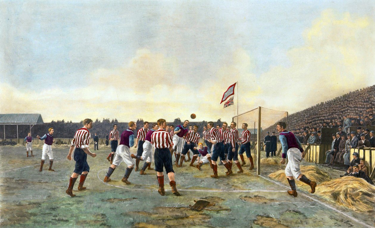 Aston Villa v Sunderland, 1893 by Thomas Marie Madawaska Hemy