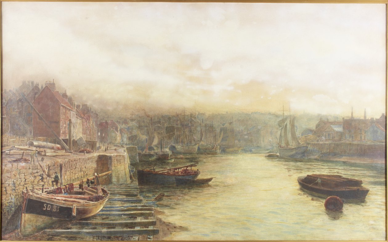 River Wear, North Bank Looking West From Customs House by Thomas Marie Madawaska Hemy