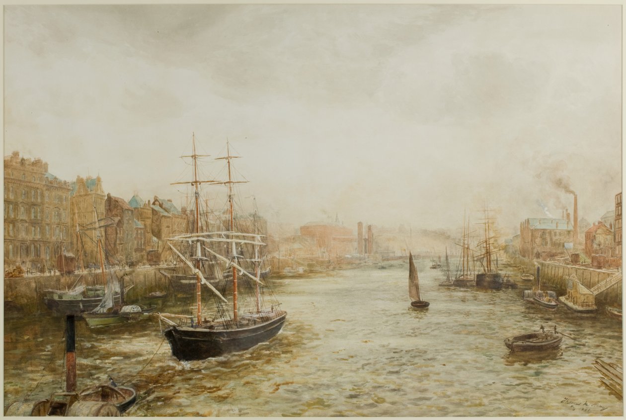 The Quayside, Newcastle by Thomas Marie Madawaska Hemy