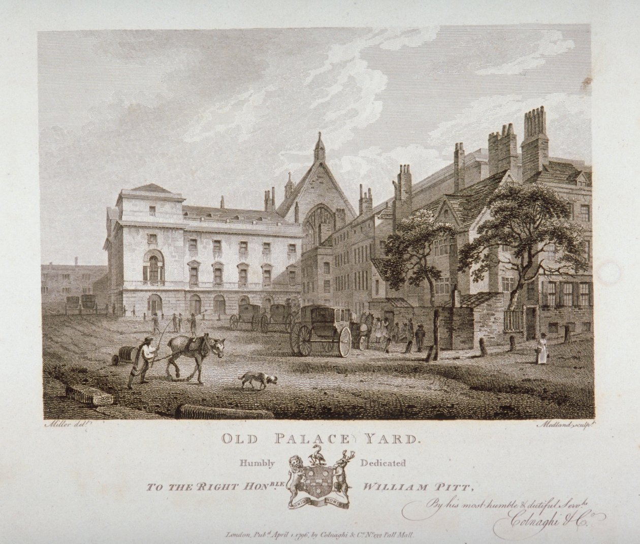 Old Palace Yard, Westminster, London, 1796 by Thomas Medland
