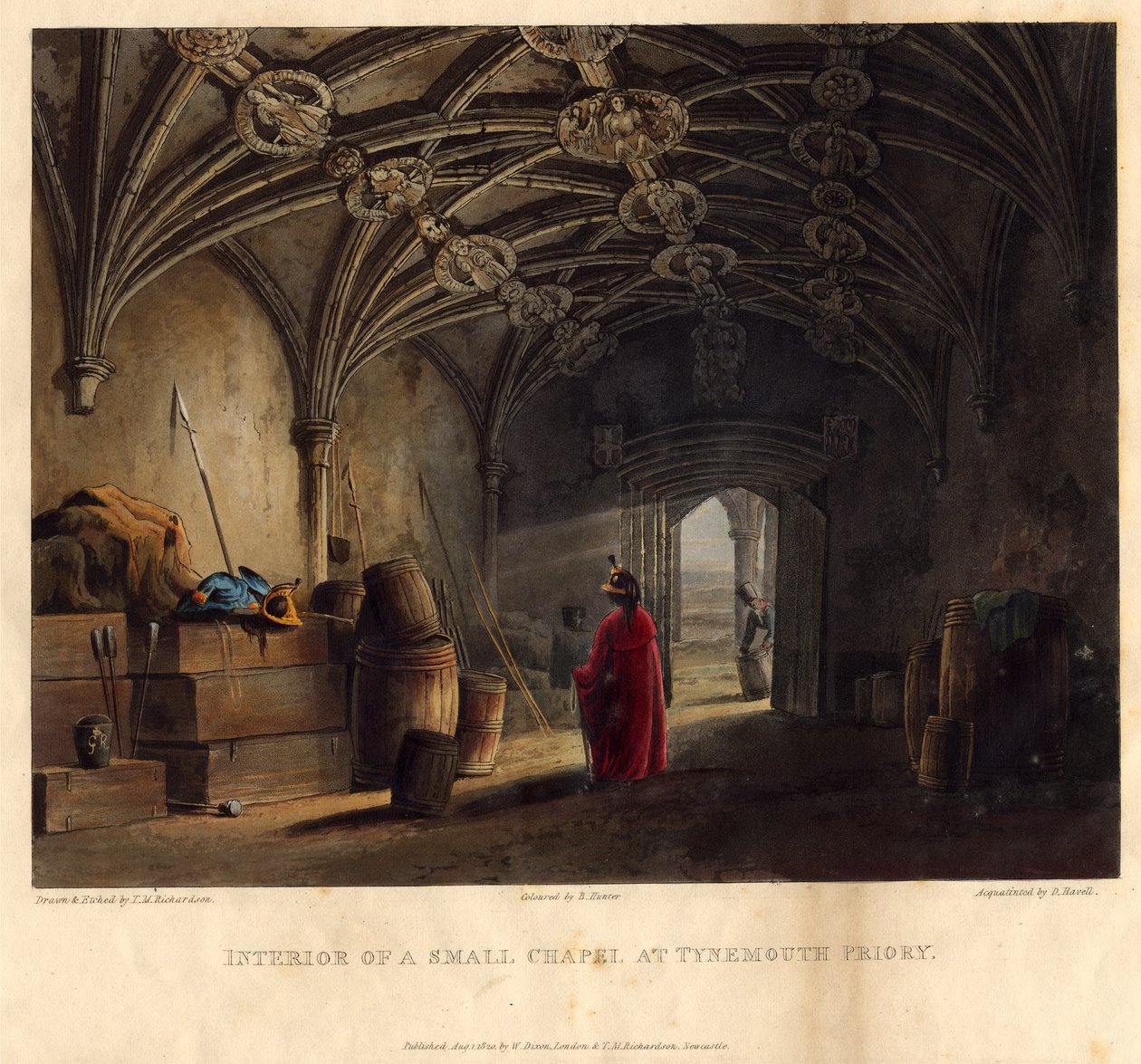 Interior of a Small Chapel at Tynemouth Priory by Thomas Miles Richardson