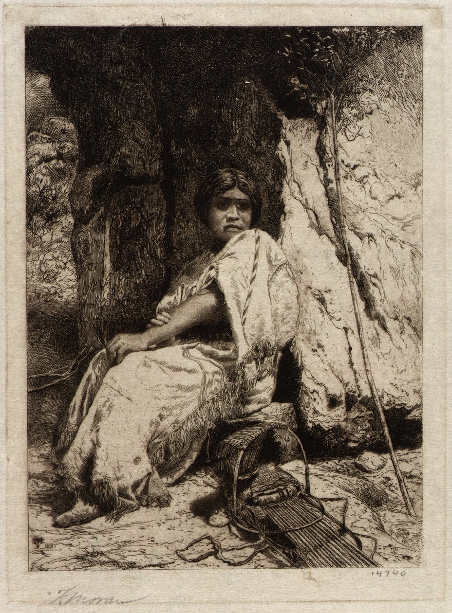An Indian Girl by Thomas Moran