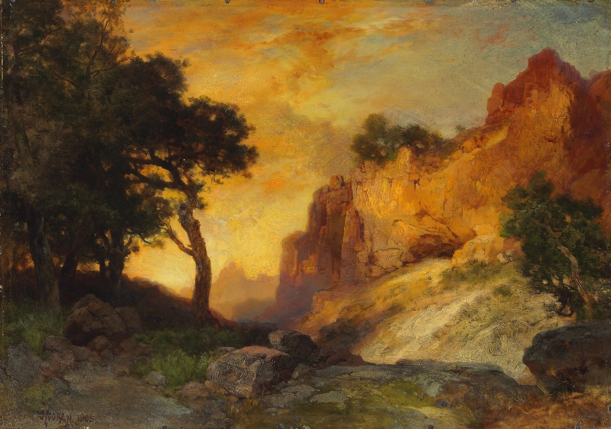 A Side Canyon, Grand Canyon, Arizona, 1905 by Thomas Moran