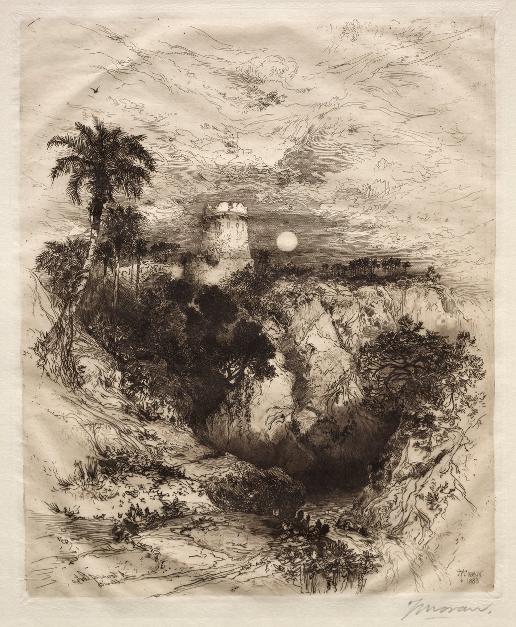 A Tower of Cortes, 1883 by Thomas Moran