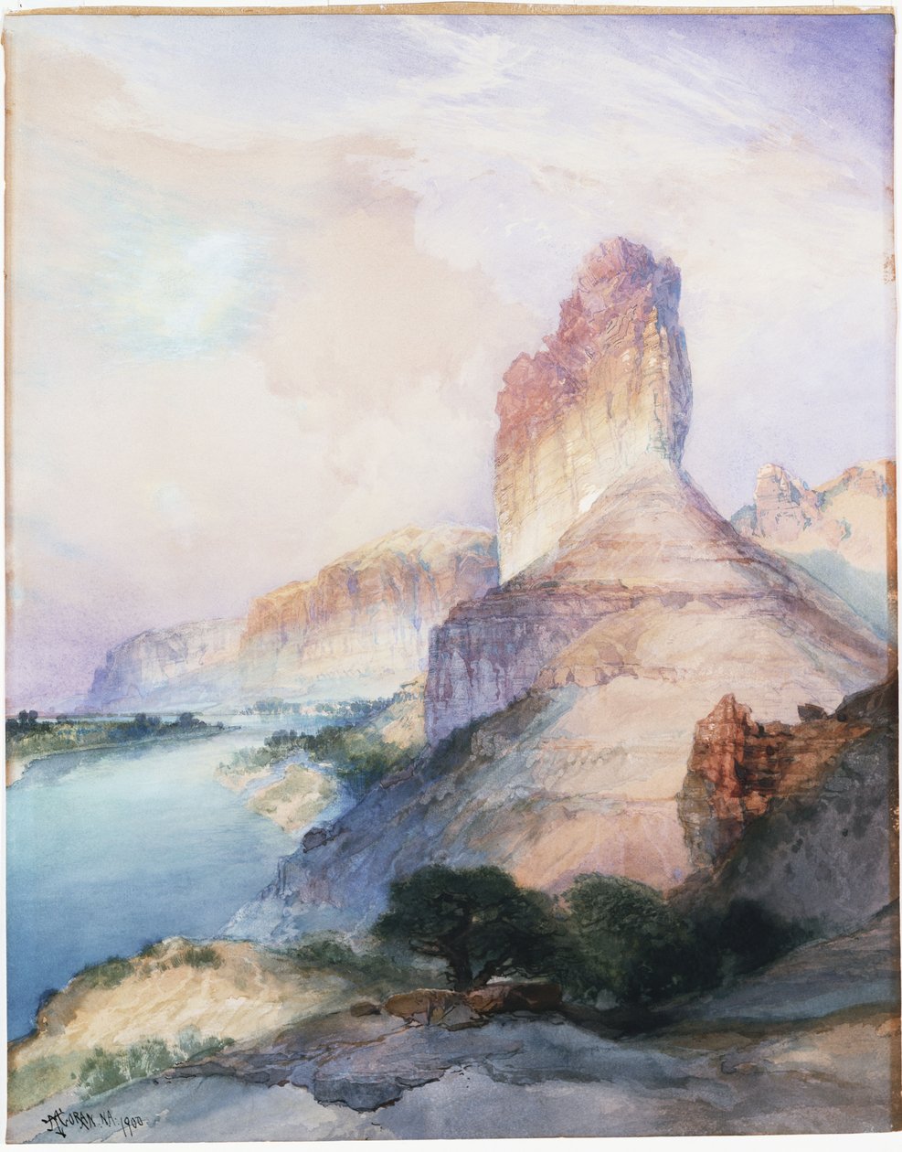 Castle Butte, Green River, Wyoming by Thomas Moran