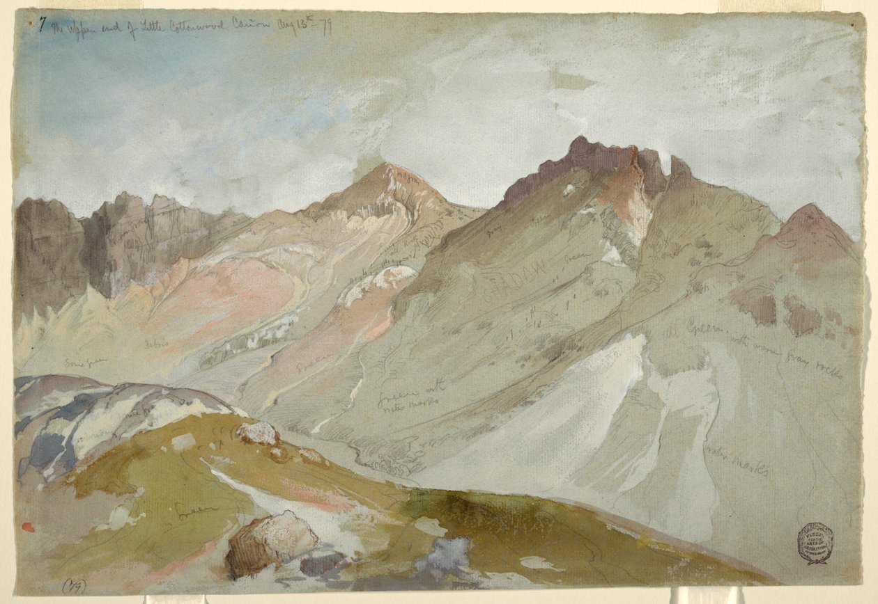 The Upper End of Little Cottonwood Canyon, Wasatch Range, near Ogden, Utah, August 13, 1879 by Thomas Moran