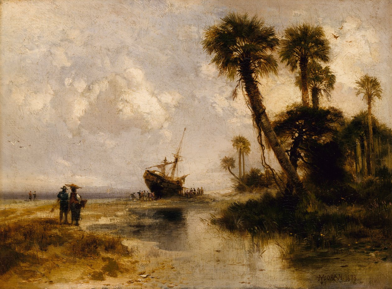 Fort George Island, Florida, 1878 by Thomas Moran