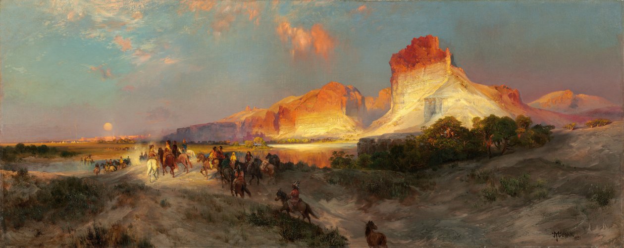Green River Cliffs, Wyoming, 1881 by Thomas Moran