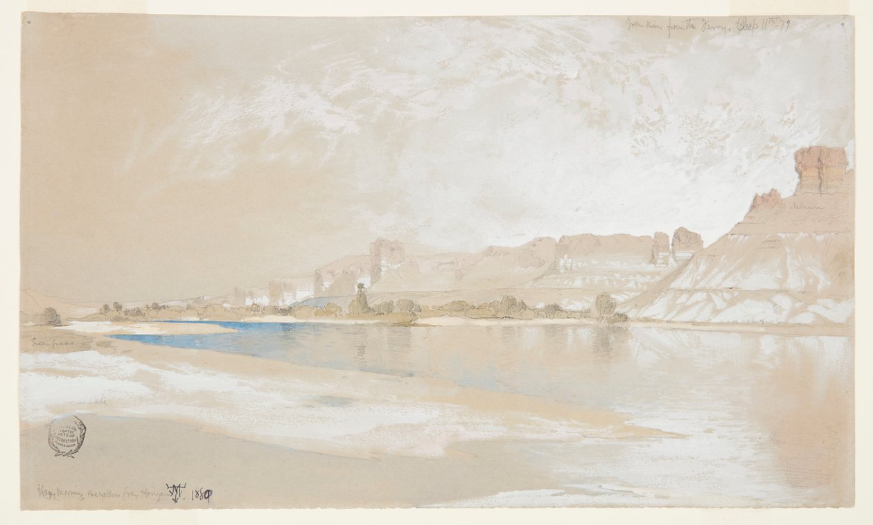Green River from the Ferry, Wyoming Territory by Thomas Moran