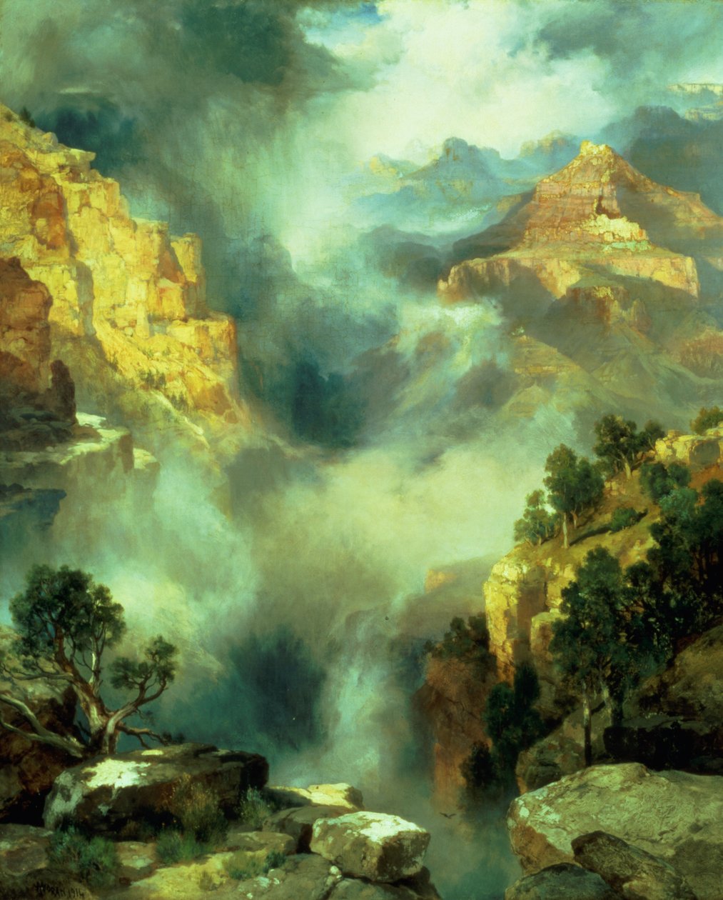 Mist in the Canyon, 1914 by Thomas Moran