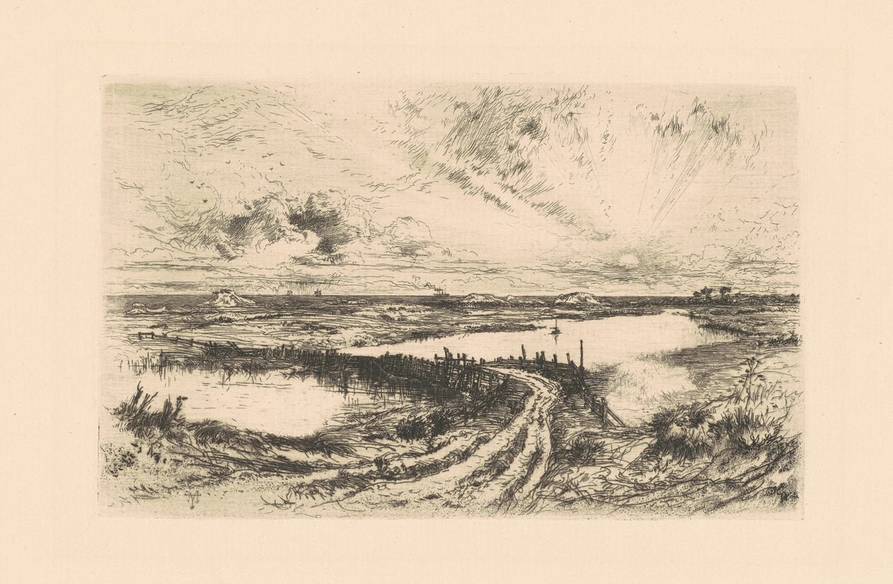 Sunrise—The Pond, Easthampton, Long Island by Thomas Moran