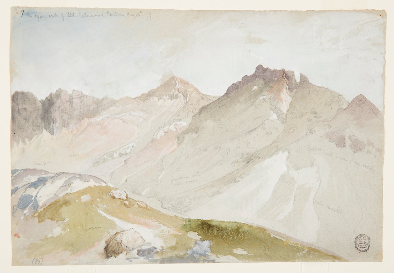The Upper End of Little Cottonwood Canyon, Wasatch Range, near Ogden, Utah by Thomas Moran