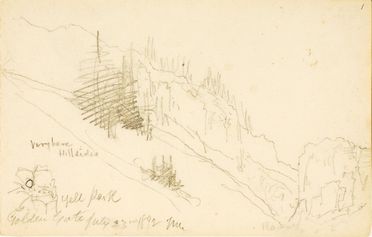 Yellowstone Park, Golden Gate by Thomas Moran
