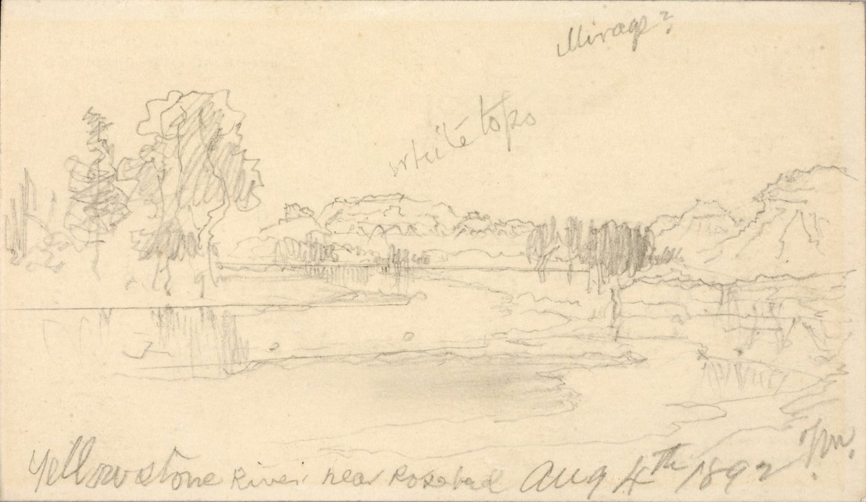 Yellowstone River, near Rosebud by Thomas Moran