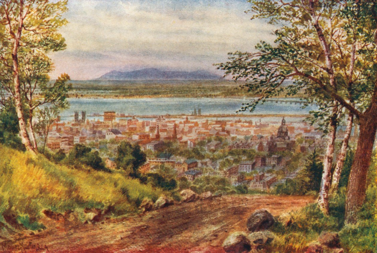 Montreal, the Real St Lawrence from the Mountain by Thomas Mower Martin