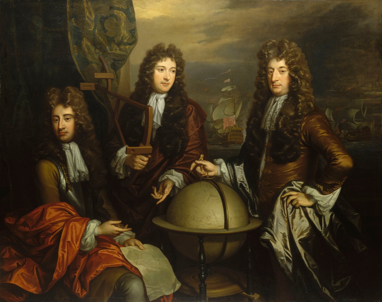 John Benbow, Sir Ralph Delavalle and Thomas Phillips by Thomas Murray