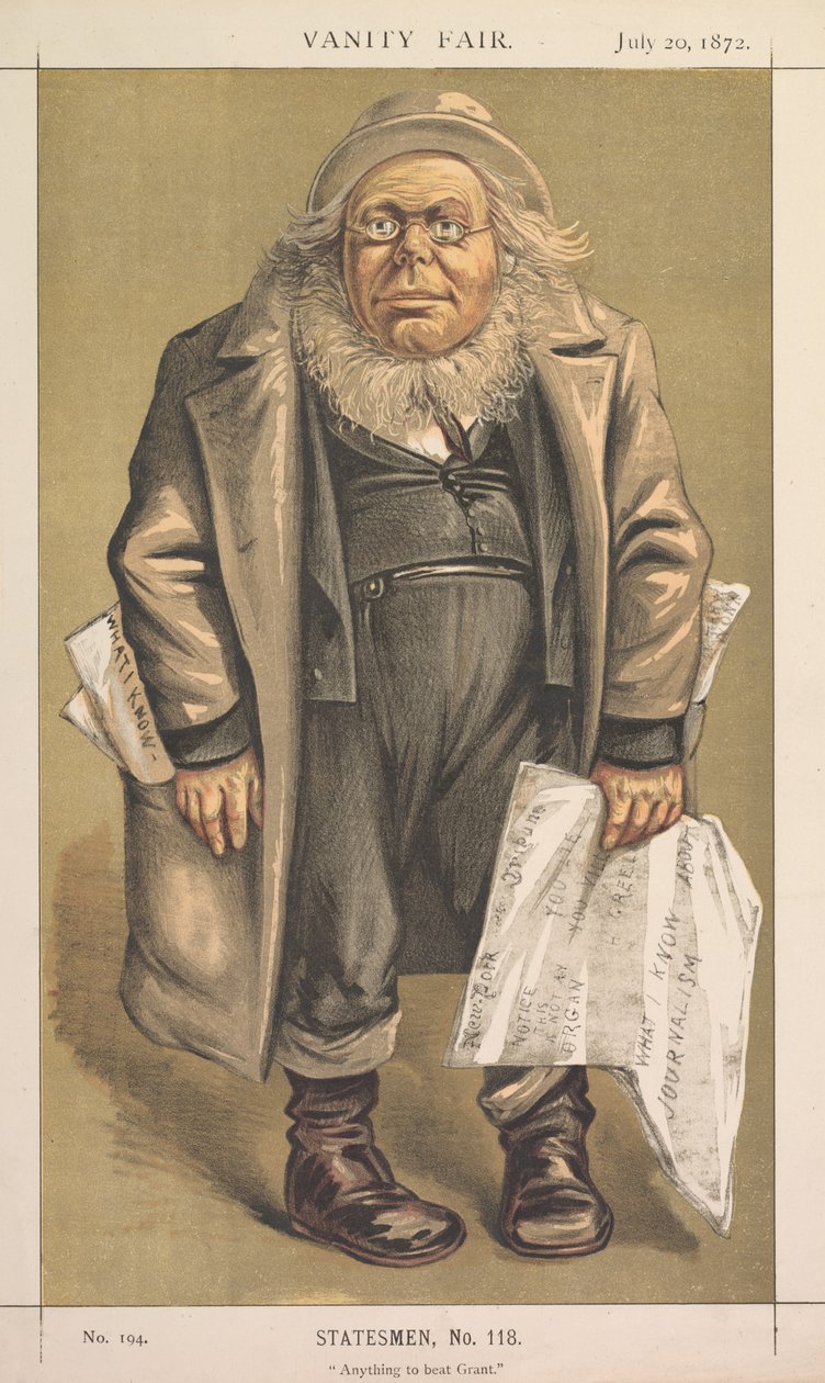 Vanity Fair: Statesman, No. 118 "Anything to Beat Grant" by Thomas Nast