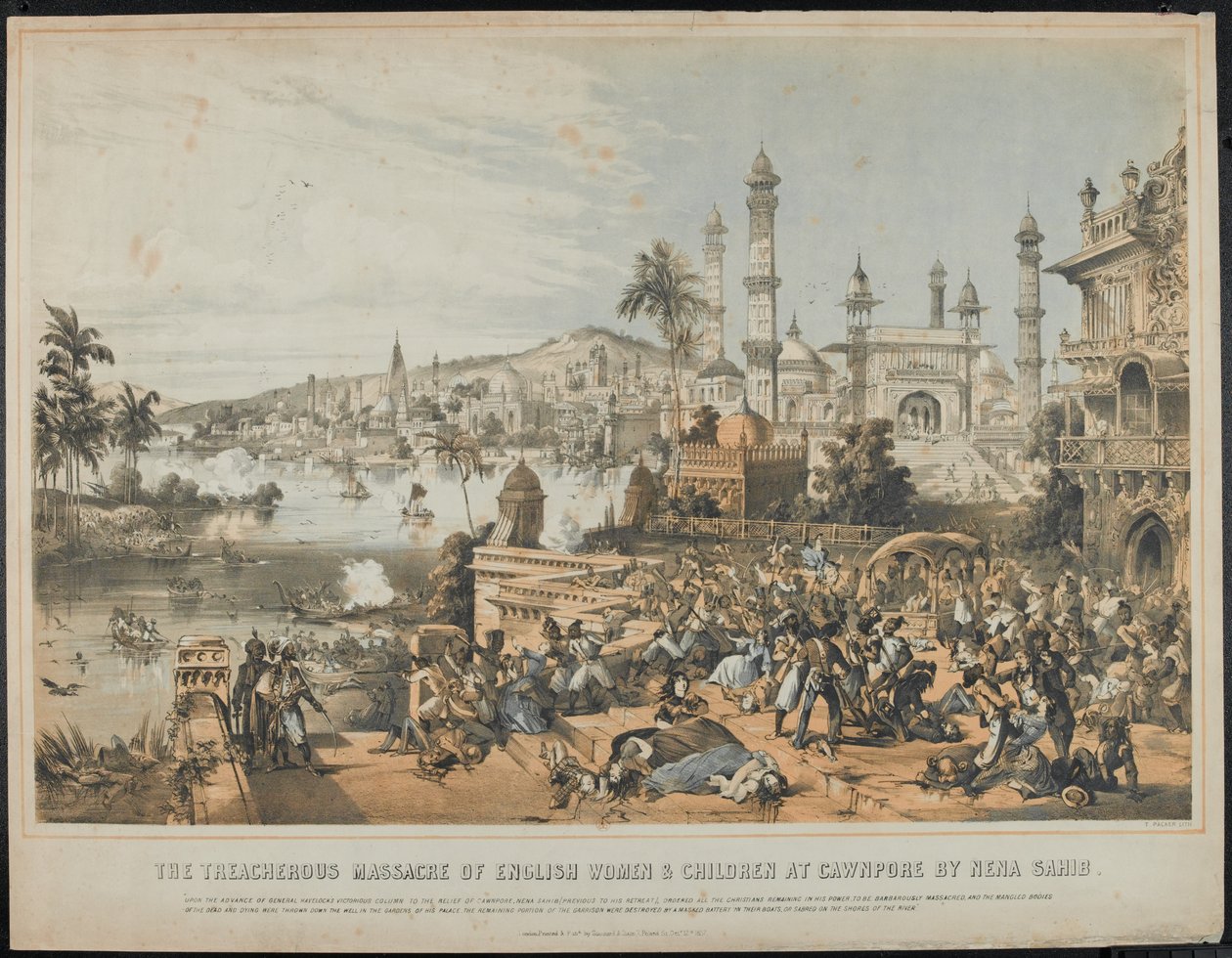 The Treacherous Massacre of English Women and Children at Cawnpore by Nena Sahib during the Indian Mutiny of 1857 by Thomas Packer