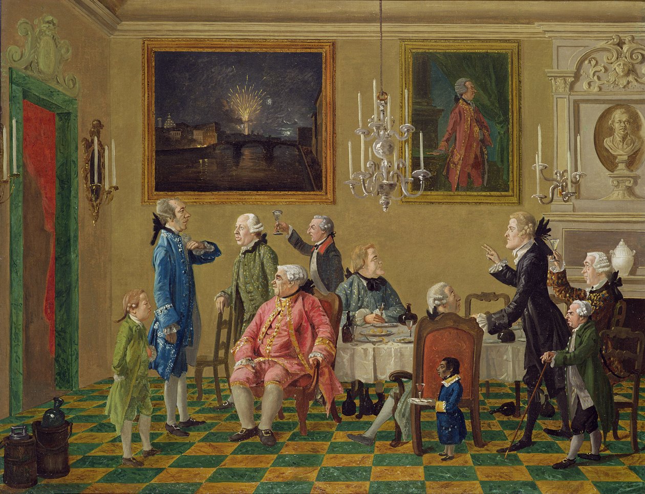 British gentlemen at Sir Horace Mann