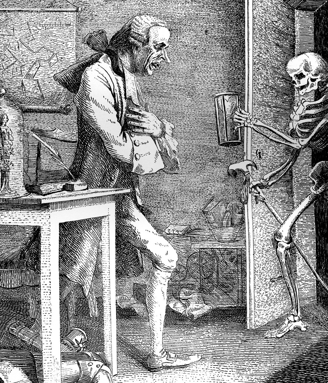 Sterne and Death, 1768 by Thomas Patch