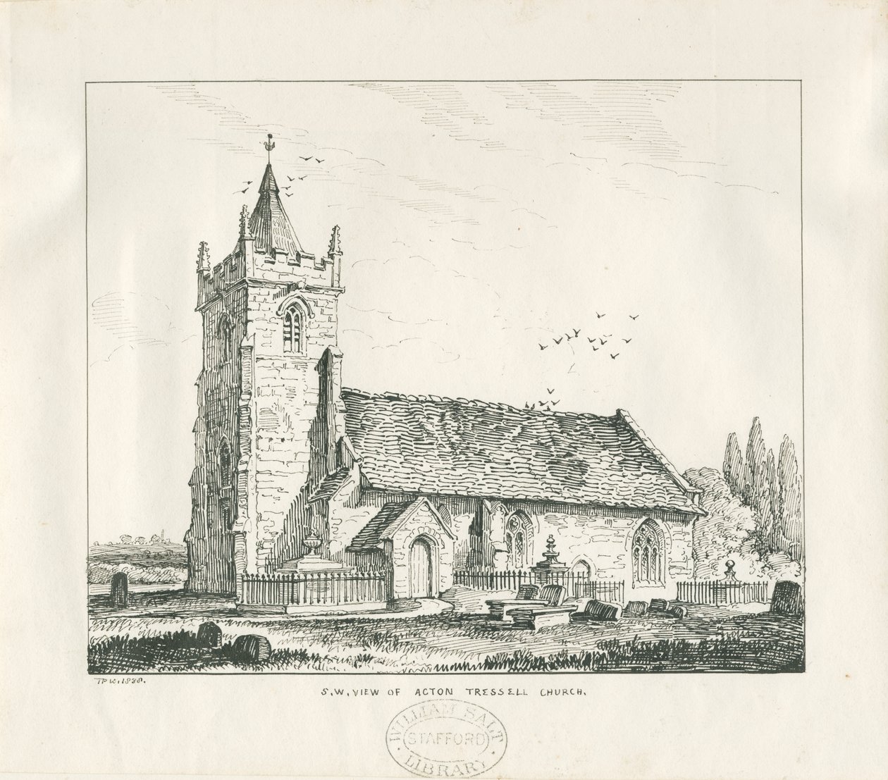 Acton Trussell Church by Thomas Peploe Wood
