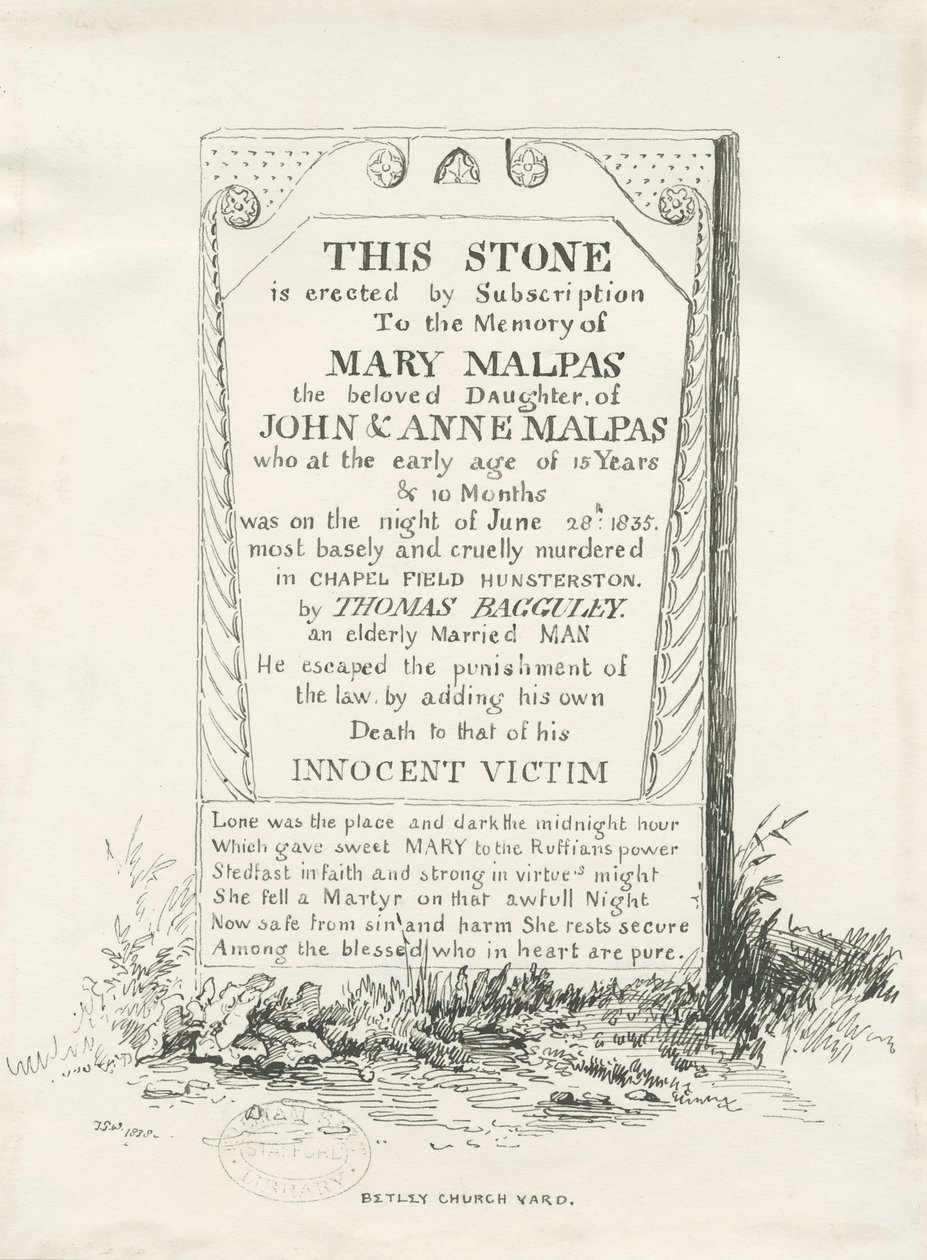 Betley - Memorial Stone by Thomas Peploe Wood