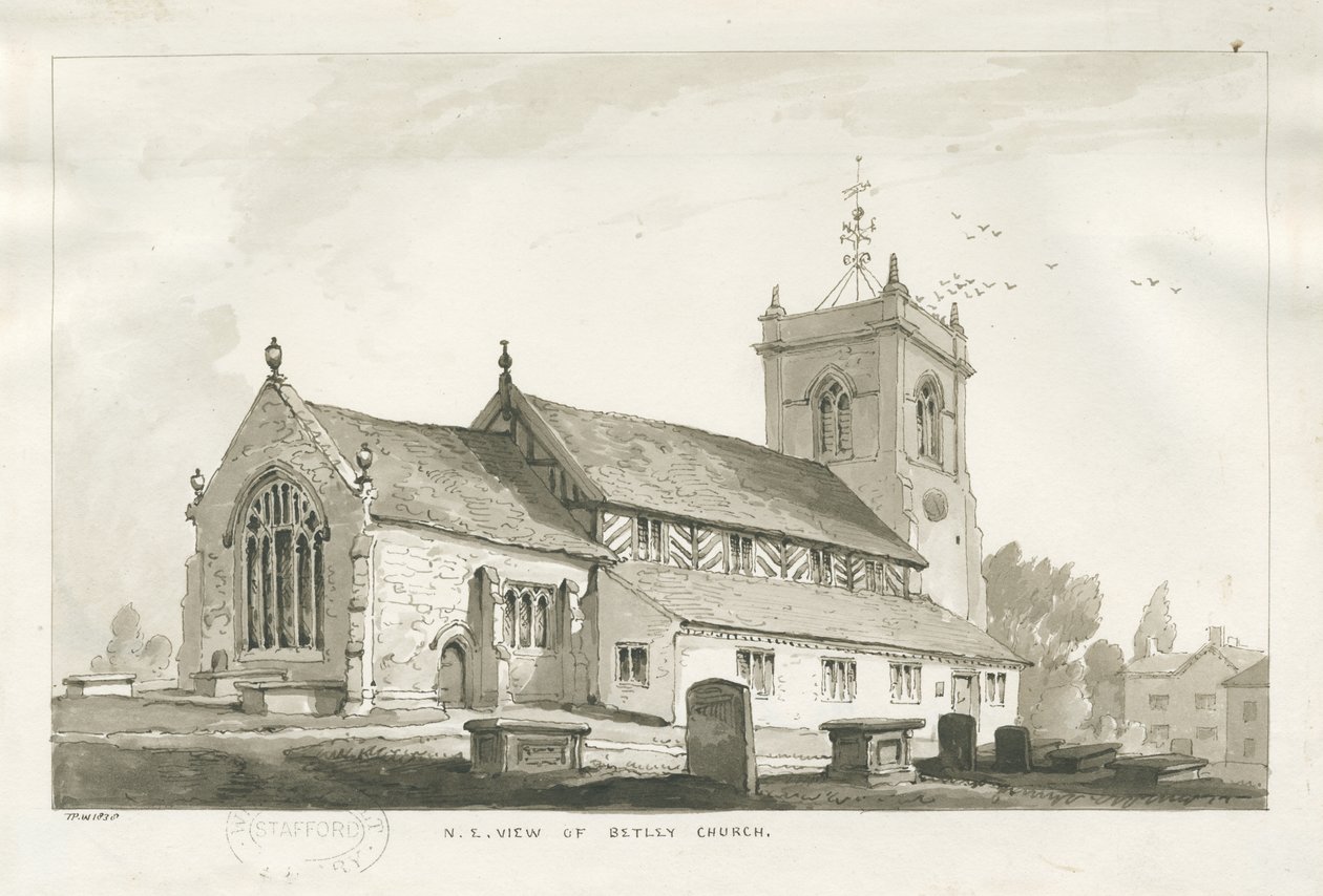 Betley Church by Thomas Peploe Wood