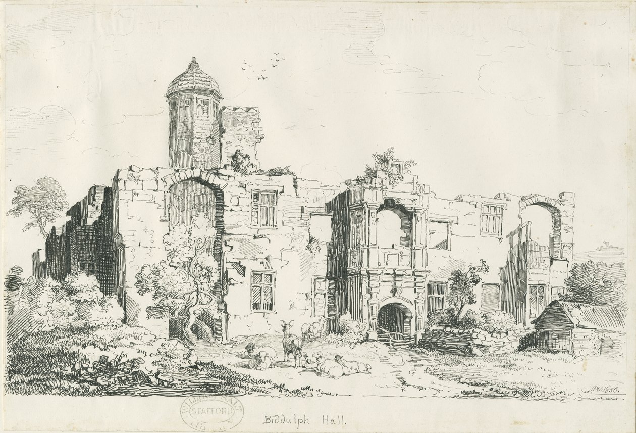 Biddulph Hall (old) by Thomas Peploe Wood