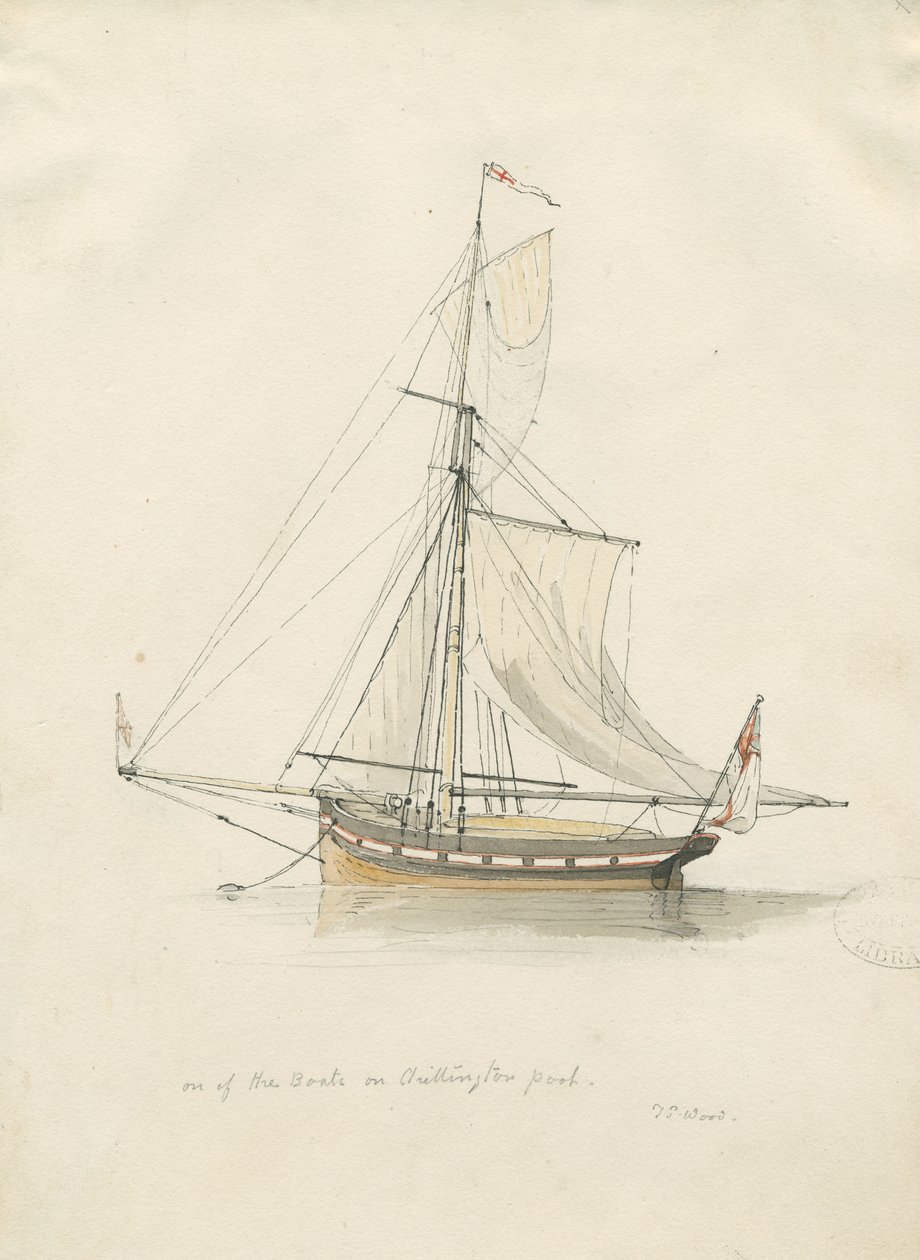 Chillington Park - Pool: pen and water colour drawing, nd [1837-1838] by Thomas Peploe Wood