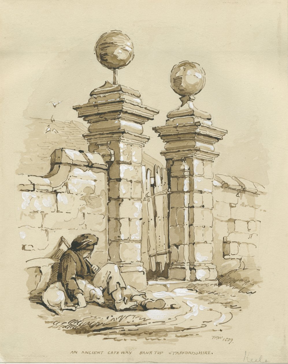 Colwich - Ancient Gateway at Bank Top by Thomas Peploe Wood