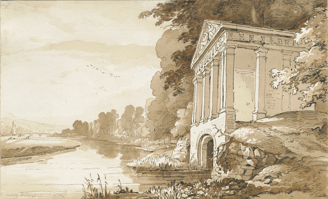 Colwich - Temple near Wolseley Bridge by Thomas Peploe Wood