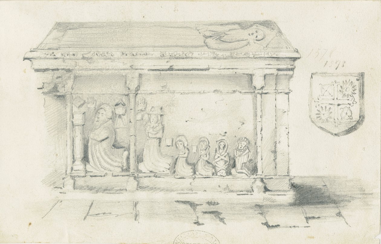 Eccleshall Church - Tomb of Bishop Bentham by Thomas Peploe Wood