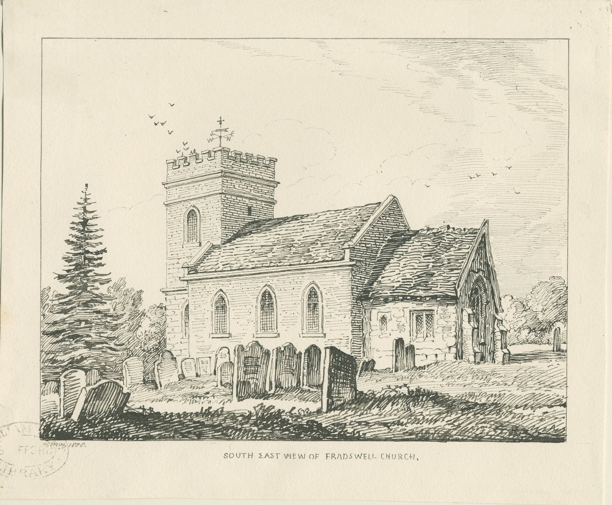 Fradswell Church by Thomas Peploe Wood
