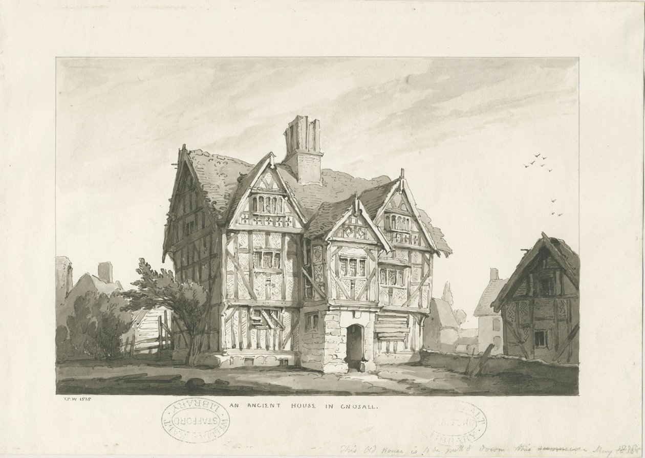 Gnosall Village - Ancient House by Thomas Peploe Wood