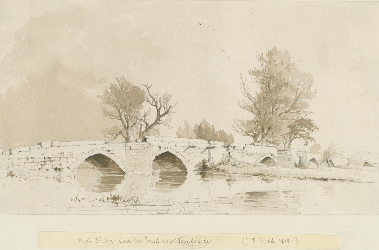 Handsacre - Old High Bridge by Thomas Peploe Wood