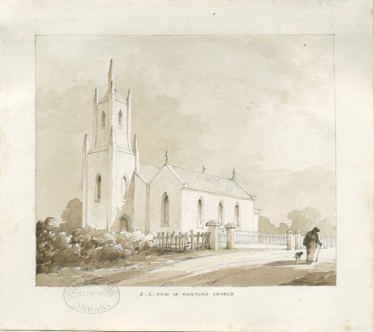 Hanford Church by Thomas Peploe Wood