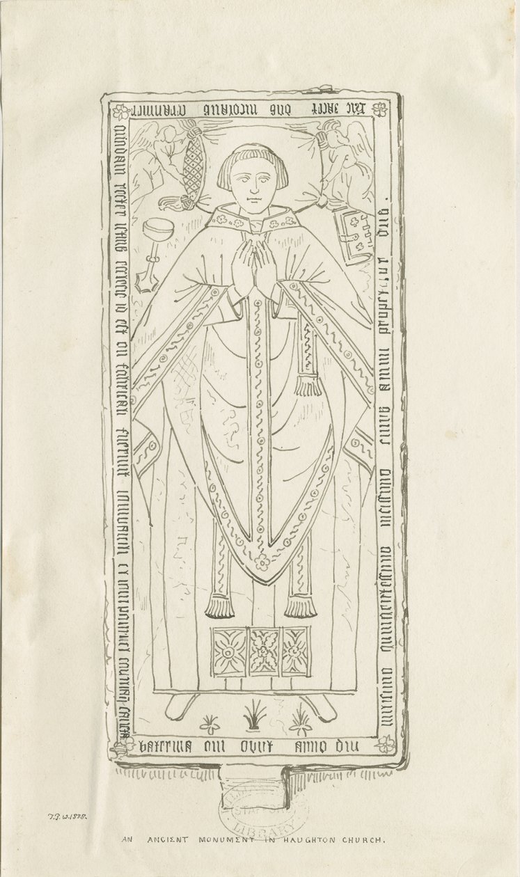 Haughton Church - Monument to Nicholas Graviner by Thomas Peploe Wood