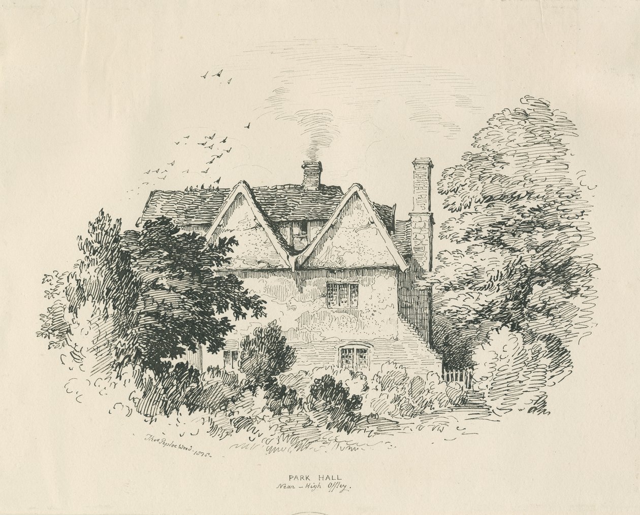 High Offley - Park Hall by Thomas Peploe Wood