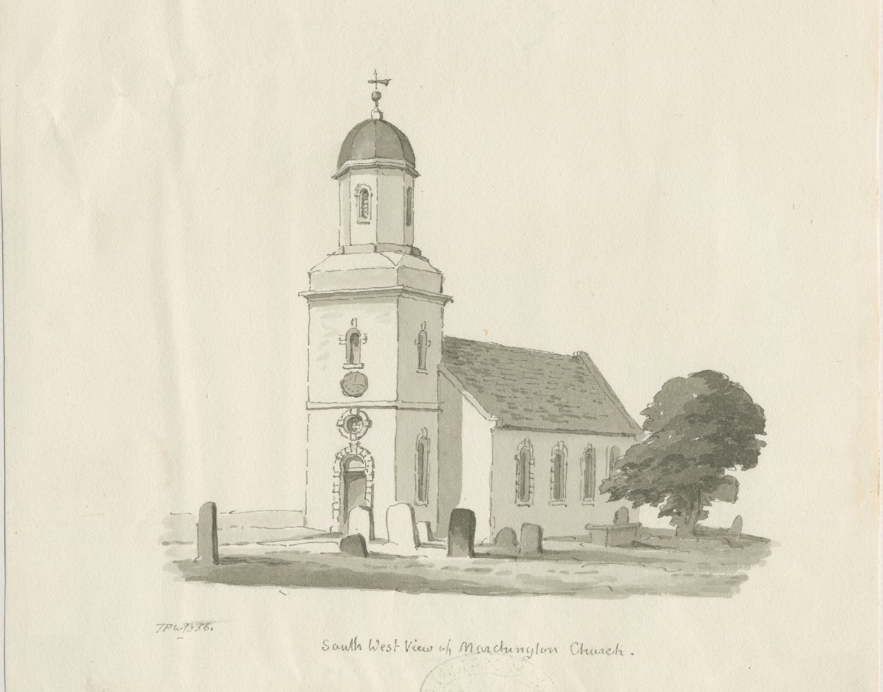 Marchington Church by Thomas Peploe Wood