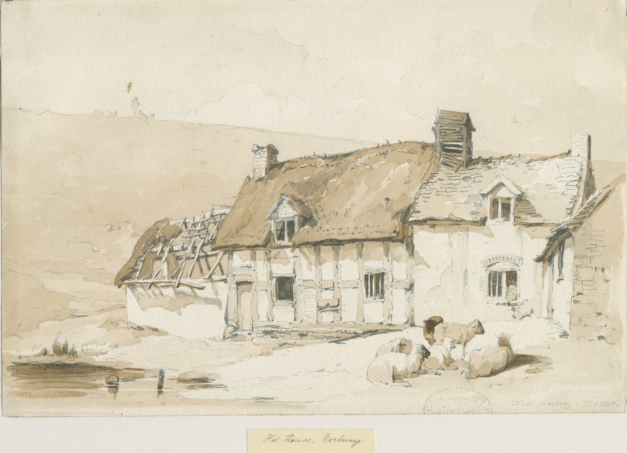 Norbury Village - Old Houses by Thomas Peploe Wood