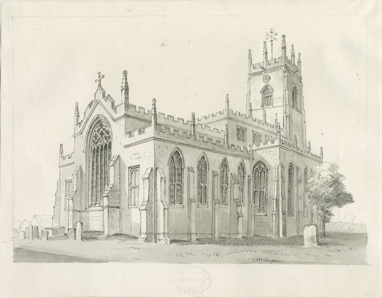 Penkridge Church by Thomas Peploe Wood