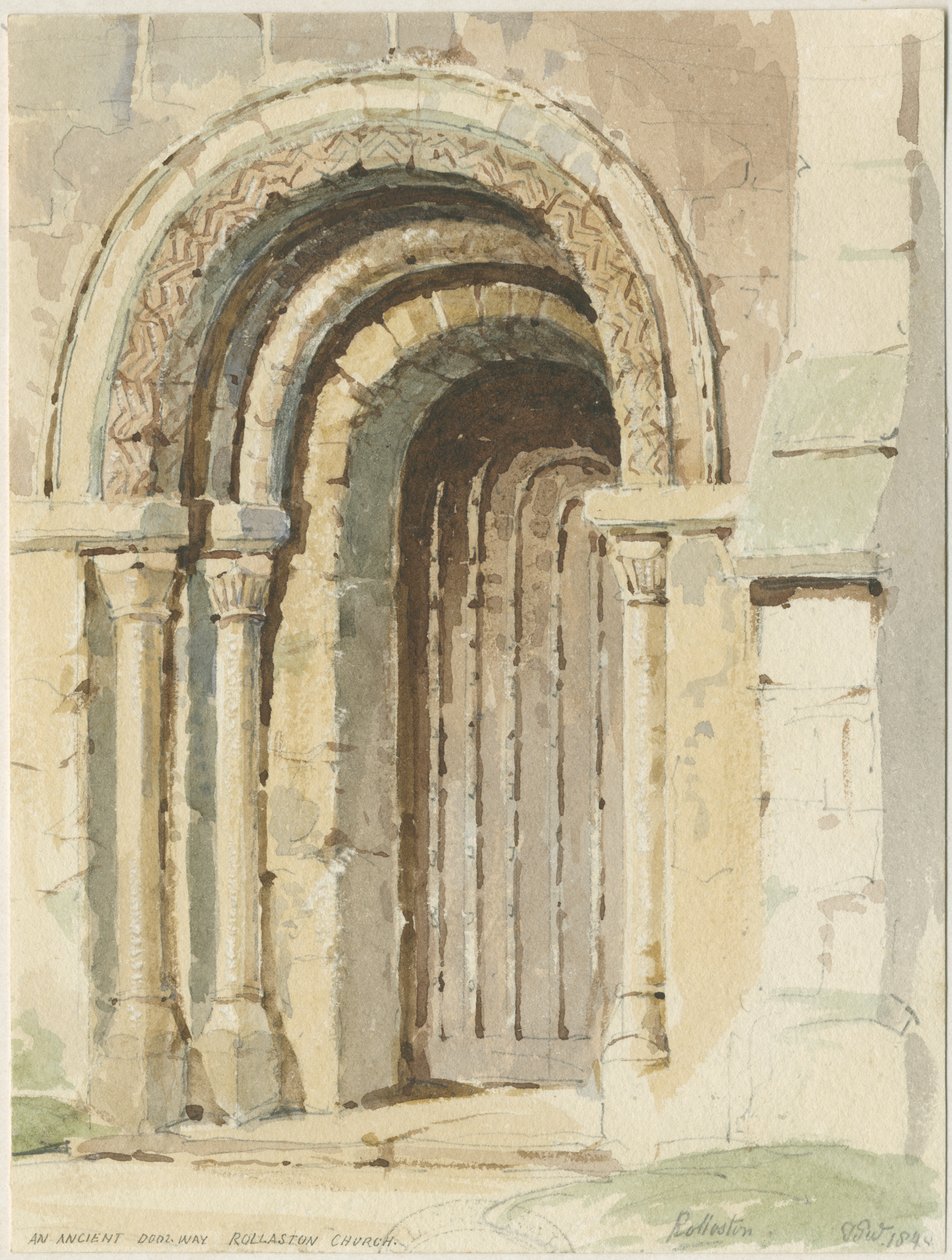 Rolleston Church by Thomas Peploe Wood