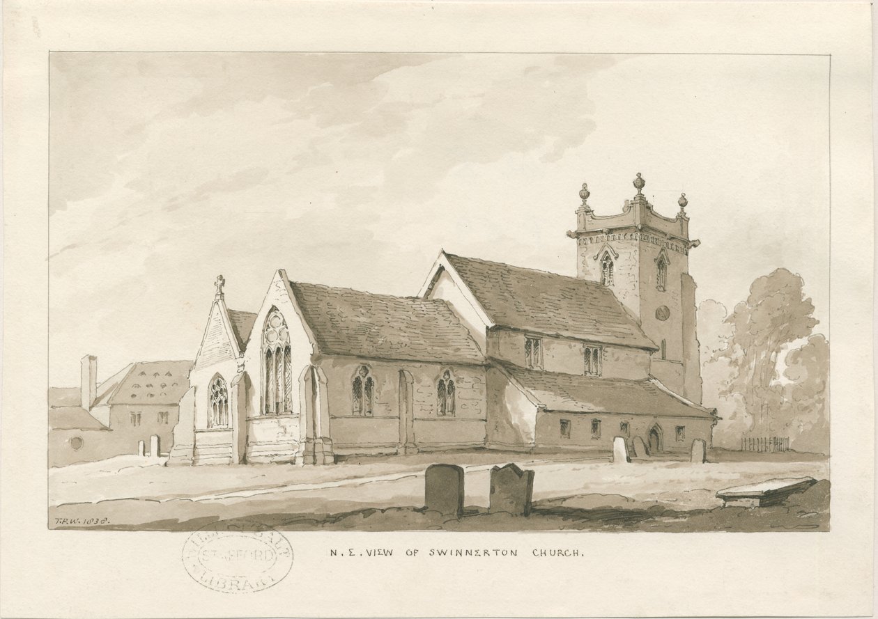 Swynnerton Church by Thomas Peploe Wood