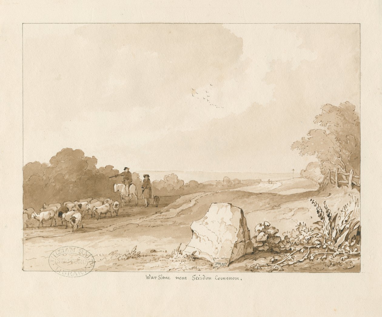 War Stone near Seisdon Common, Trysull by Thomas Peploe Wood