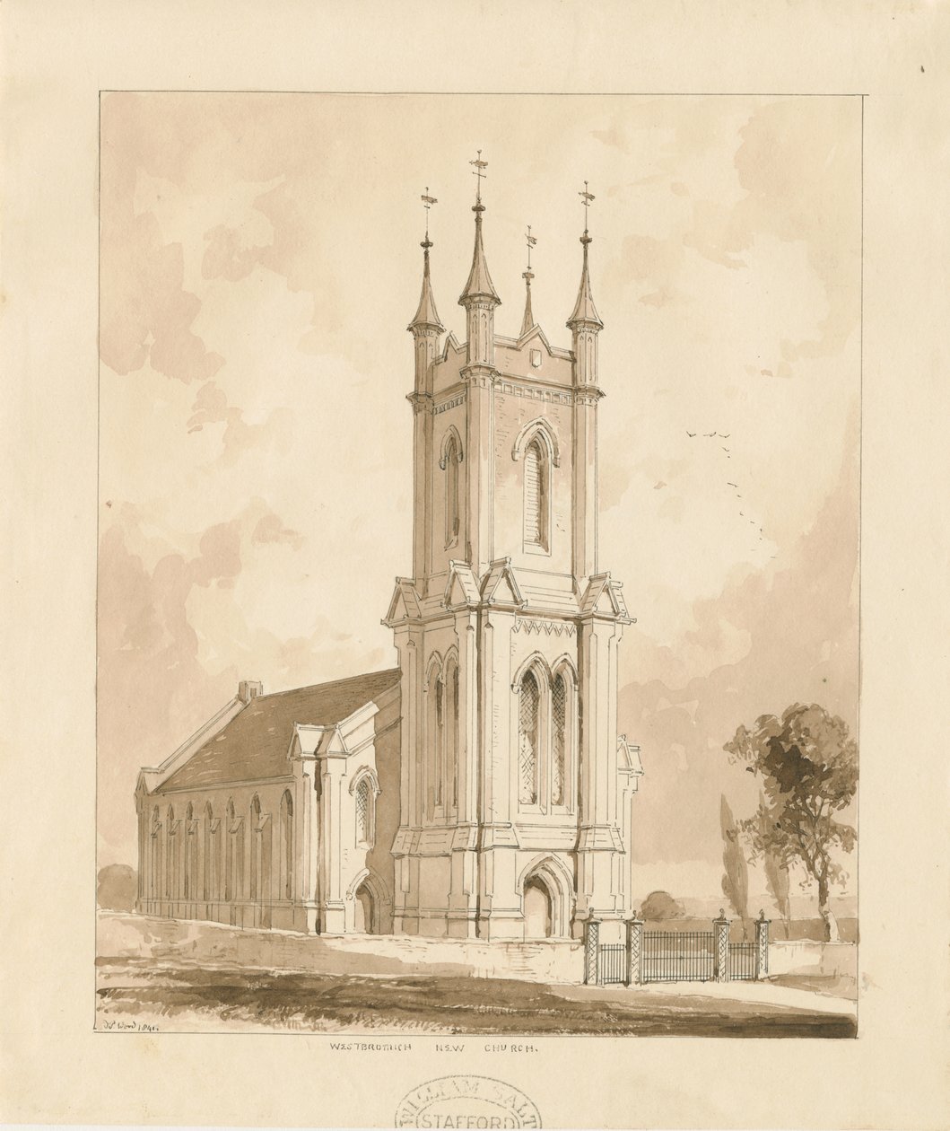 West Bromwich Church [New] by Thomas Peploe Wood