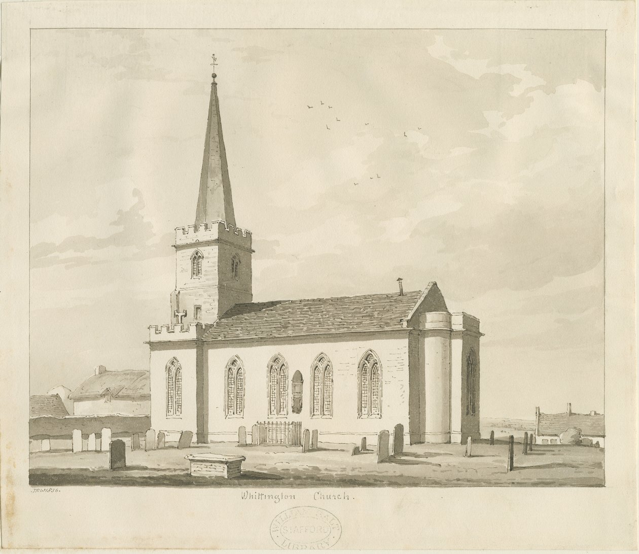 Whittington Church by Thomas Peploe Wood