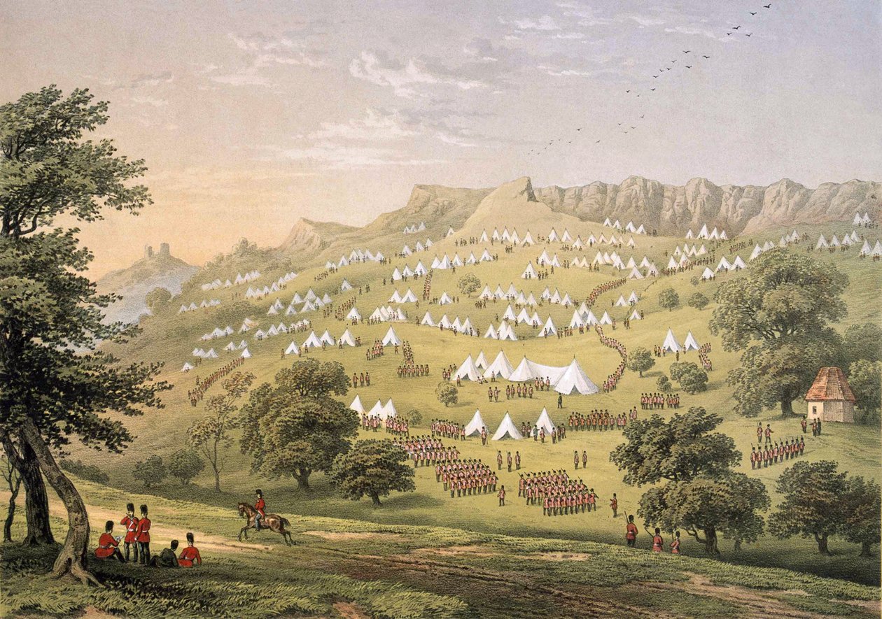 The Camp of the Foreign Legion near Hythe, Kent 1855 by Thomas Picken