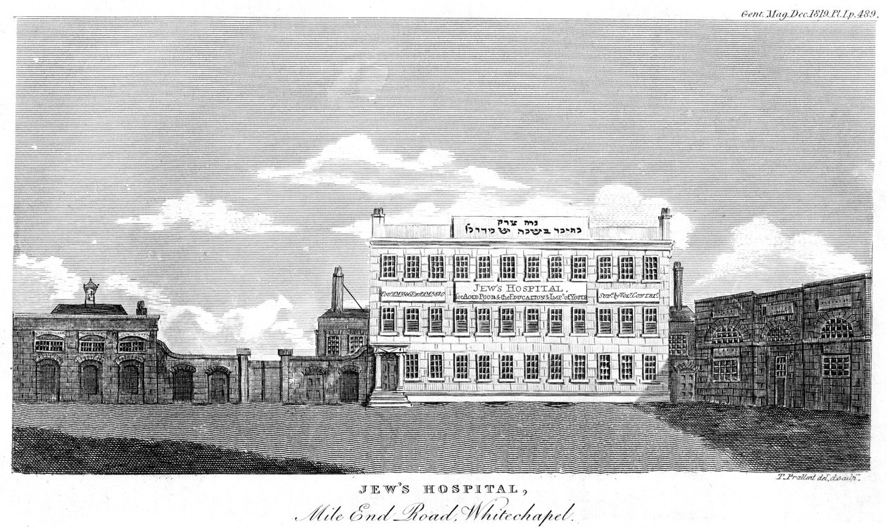 Jews Hospital, Mile End Road, Whitechapel, London by Thomas Prattent