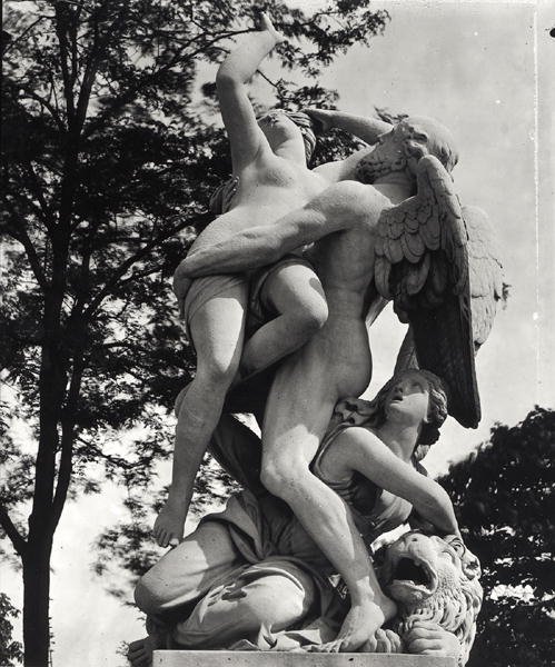 Saturn Abducting Cybele, allegory of Earth, c.1675-80, photographed in the Jardin des Tuileries, Paris, by Adolphe Giraudon by Thomas Regnaudin
